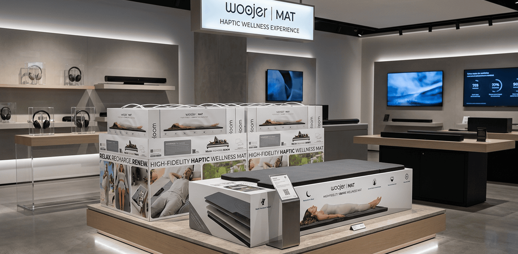 עיצוב דיספליי מכירה בחנות למוצרים טכנולגים